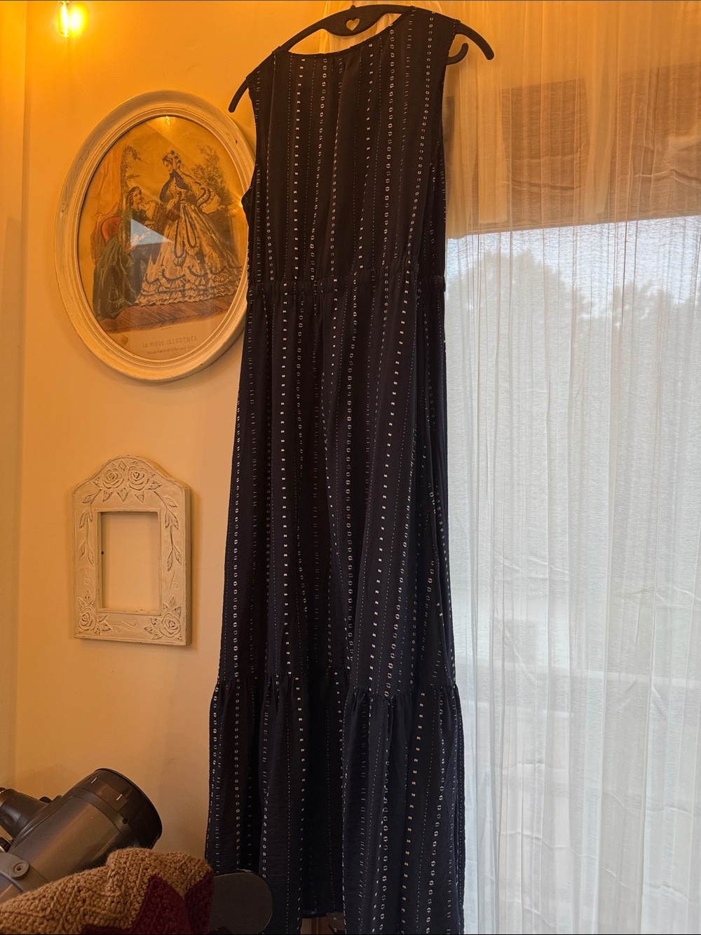 Sonoma Black Eyelet Tiered Maxi Dress